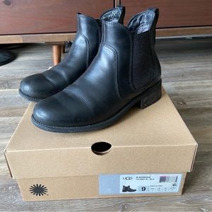 Ugg Chelsea Bonham Black Wool Lined Boots US 9 / EU 40